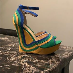Suede colorful Wedges